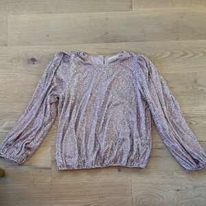 Shimmering Sequin Blouse in Pink